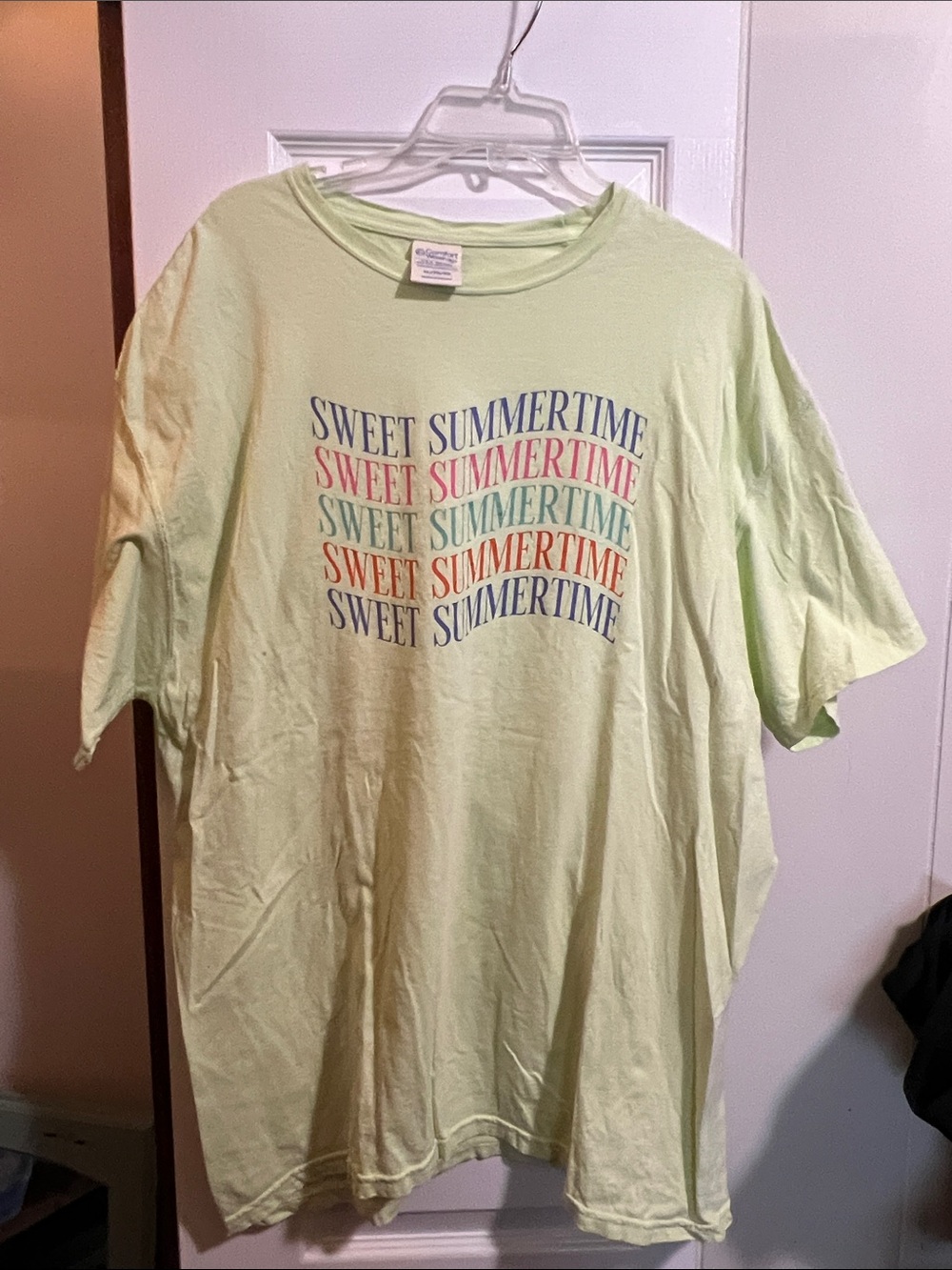 Sweet Summertime Pastel Green Graphic Tee